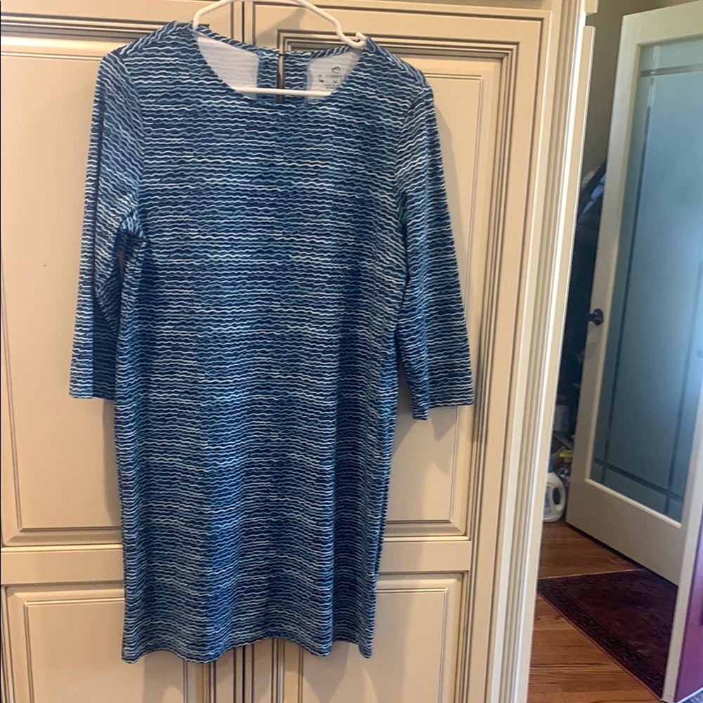 Southern Tide Asymmetrical Blue Dress
